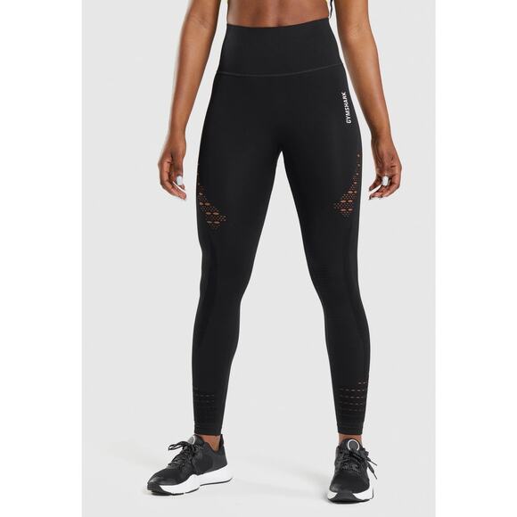 GYMSHARK "ENERGY + SEAMLESS LEGGINGS-IN GOOD CONDITION-SIZE SMALL - Picture 1 of 7